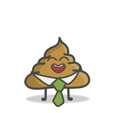 Premium Vector Cute Poop Character Flat Cartoon Vector Design
