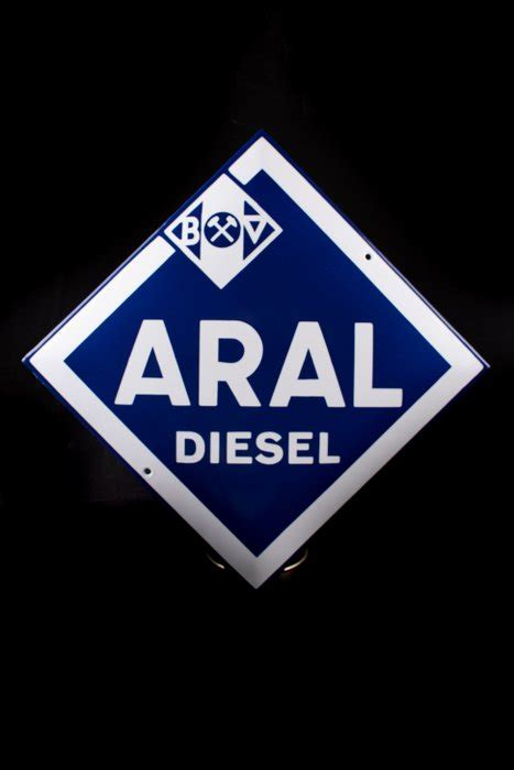 Insegna Aral Diesel Sign Handmade Enamel 300mm Aral Catawiki
