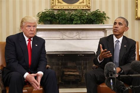 Barack Obama Donald Trump Forge An Unlikely Rapport Wsj