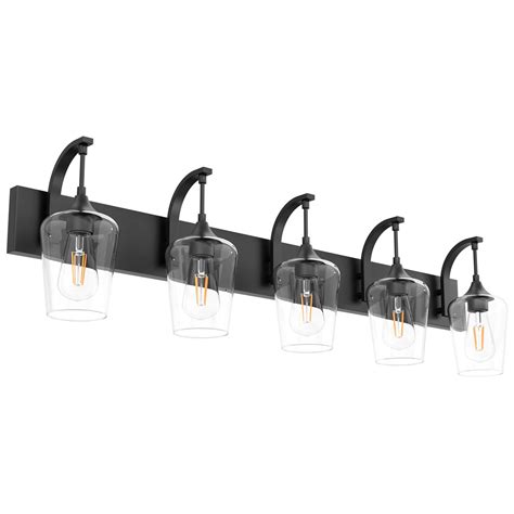 Buy Ralbay Matte Black Bathroom Light Fixtures 5 Lights Industrial