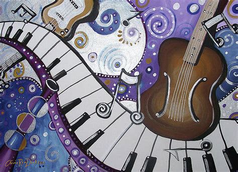 Abstract Painting Music Note