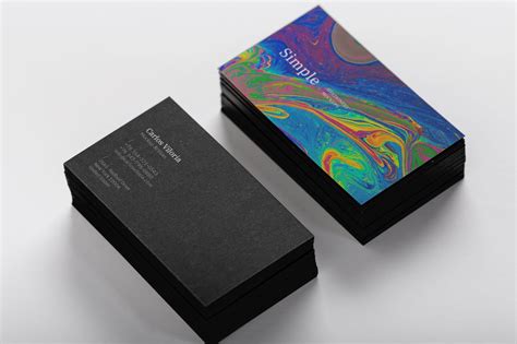 This metal rewards credit card, formerly known as the visa black card, comes. Black Business Card Mockup in Stationery Mockups on Yellow ...