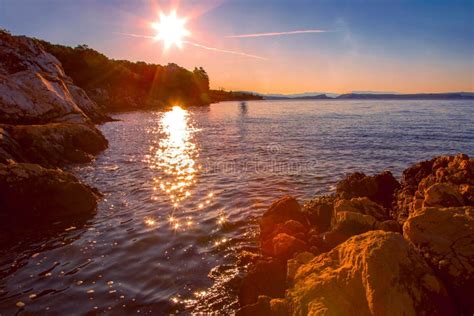 Scenic Croatian Coast Rijeka Resort Istria Stock Image Image Of