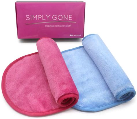 Simply Gone Make Up Remover Cloth Large Reusable Microfibre Face Cloth Removes All Makeup Even