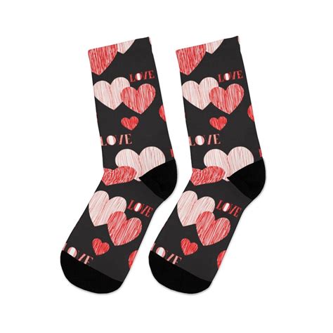 Valentines Socks Heart Socks Cute Valentine Socks Etsy