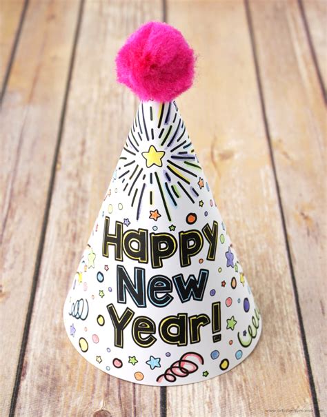 Free Printable New Years Eve Party Hats Artsy Fartsy Mama