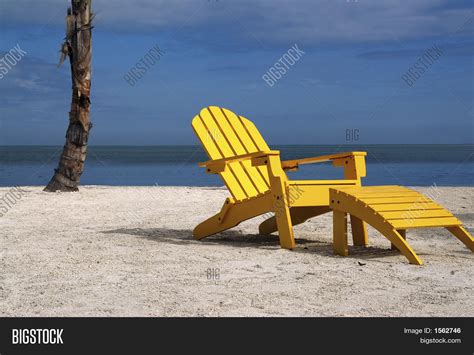 Yellow Beach Chair Image And Photo Free Trial Bigstock