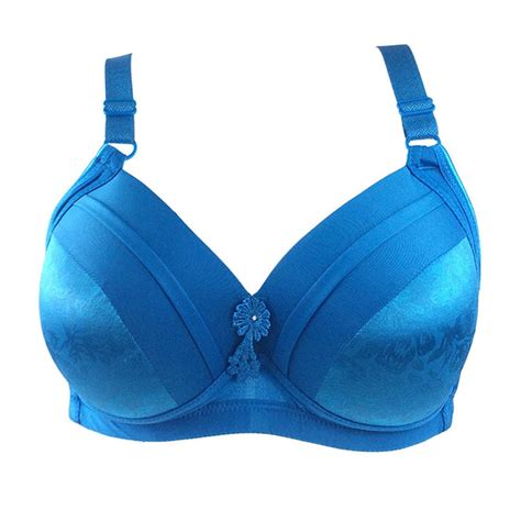 Anself Women Plus Size Bra Solid Push Up Busty Brassiere C Cup Wireless Adjustment Underwear