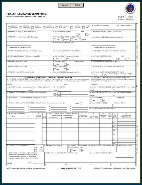 Free Fillable Ub 04 Claim Form Form Resume Examples Qeyzm7ll98