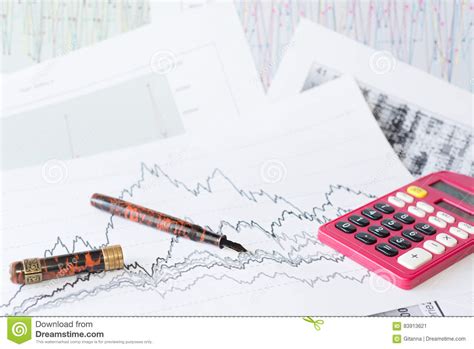 Financial Study Stock Image Image Of Money Chart Annual 83913621