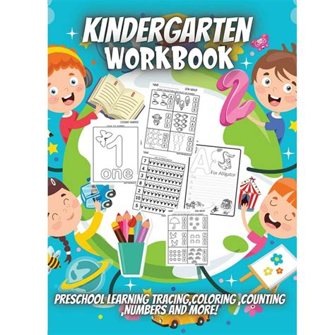 Kindergarten Workbook Fun Workbook For Preschool Kindergarten And