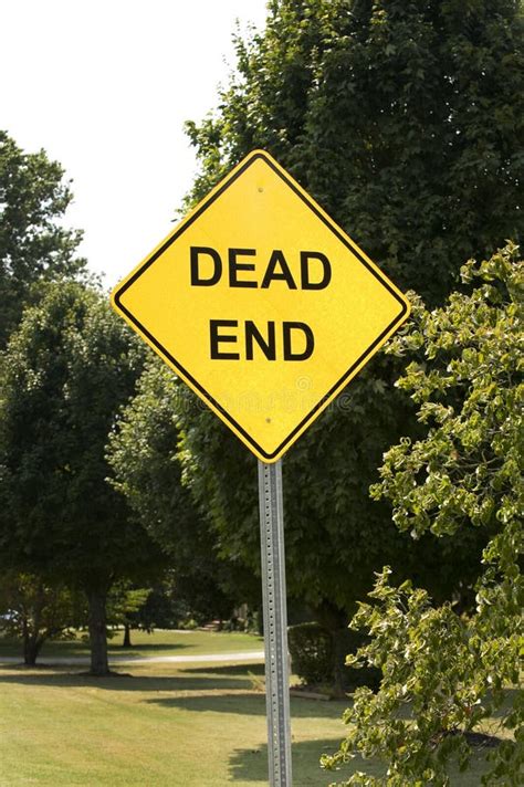 Dead End Sign Stock Photo Image Of Sign Warning Yellow 53807166