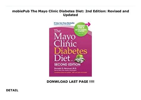 Mobiepub The Mayo Clinic Diabetes Diet 2nd Edition Revised And Updated