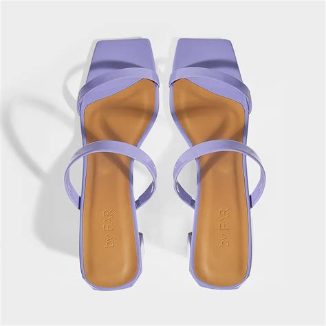 By Far Tanya Sandals In Lilac Patent Leather In Purple Lyst