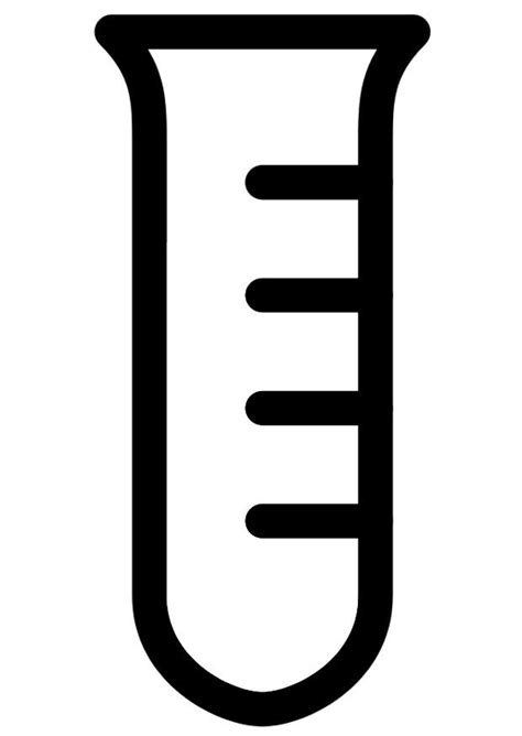 Coloring Page Laboratory Test Tube Free Printable Coloring Pages