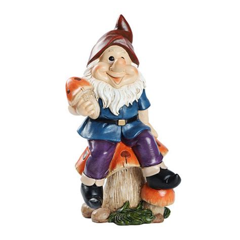 Funny Resin Garden Gnome Statue Hand Painted Naughty Dwarfs Figurines