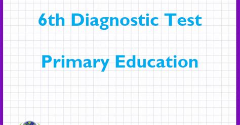 6th Diagnostic Test Primary Education English Language Resources For