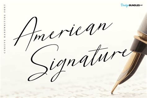 American Signature Cursive Handwriting Fonts