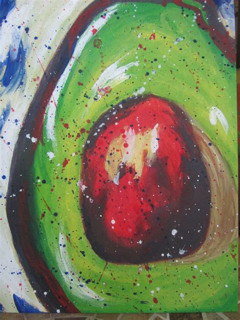 Avocadoacrylic On Canvas Wine Art Watermelon Avocado Paintings