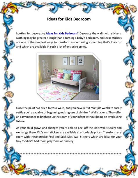 Ppt Best Ideas For Kids Bedroom Powerpoint Presentation Free
