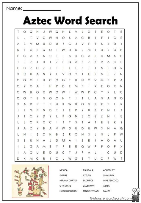 States Of Mexico Word Search Monster Word Search Gambaran