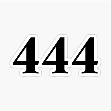 444 Angel Number Modern Handwriting Sticker For Sale By