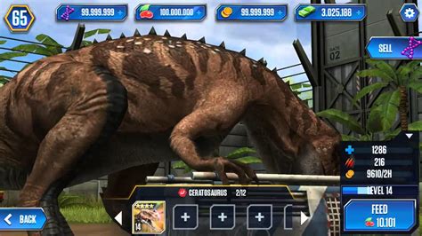 Jurassic World The Game Ceratosaurus Level 40 Youtube