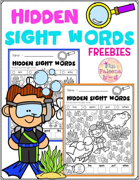 Sight Word Worksheets Sight Word Games Sight Word Activities Free
