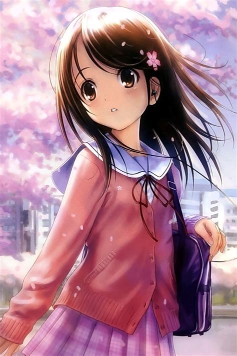 47 Cute Anime Girl Iphone Wallpaper Wallpapersafari