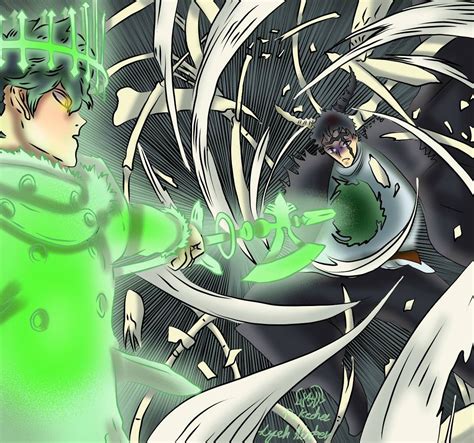 Yuno Vs Zenon By Lyshkunterpokedra On Deviantart Black Clover Anime