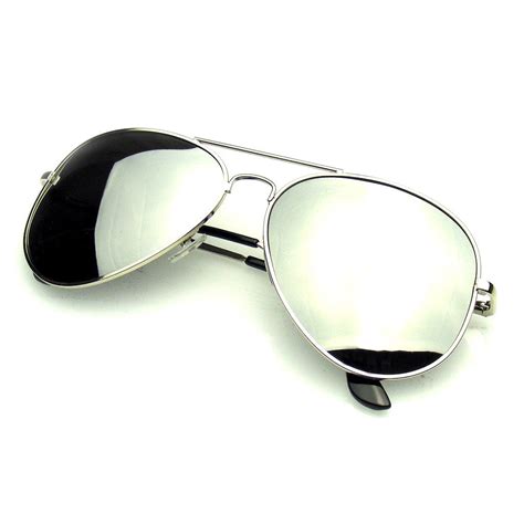 Polarized Sunglasses Mirrored Aviator Reflective Sun Glasses Mirror Lens