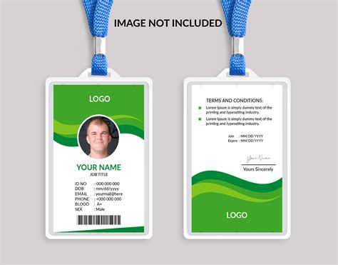 Green Awesome Id Card Template 572878 Vector Art At Vecteezy