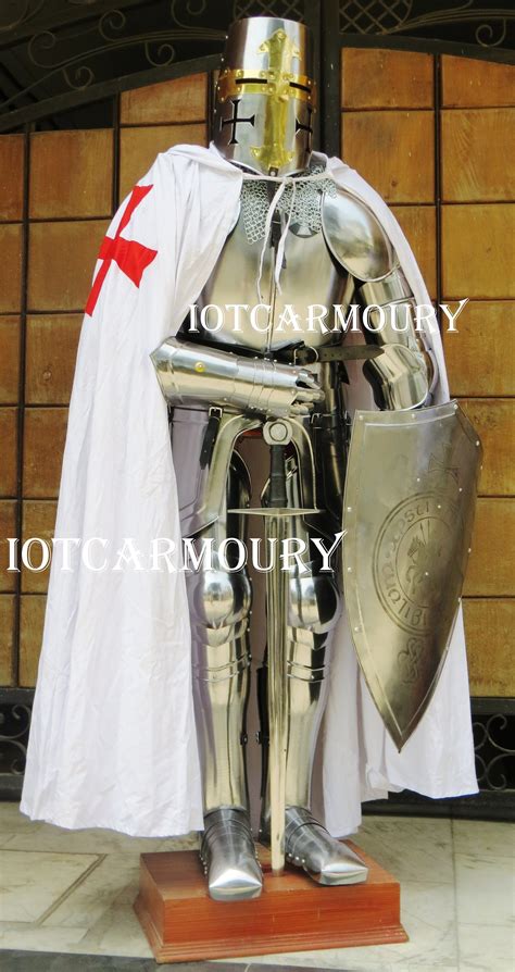 Medieval Crusader Knights Templar Cosplay Costume Body Chest Armor