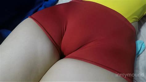 My Gym Shorts And Swimsuit Make My Pussy Tight And My Cameltoe Soft