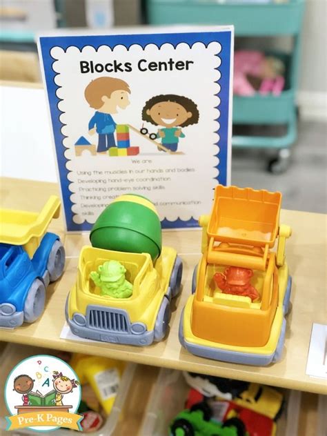 Editable Center Signs For Preschool And Pre K Pre K Pages Block