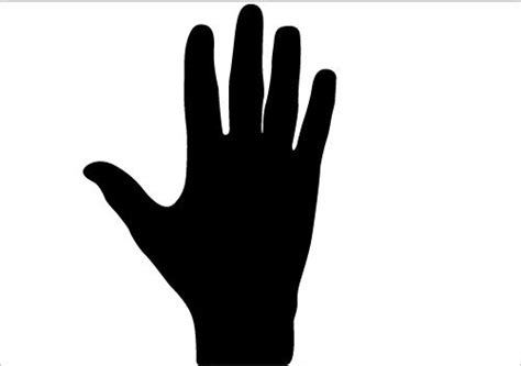 Hand Silhouette Right Hand Vector Silhouette Get Download Hand