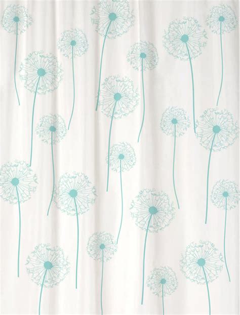 Dandelion Floral Shower Curtain You Pick Colors Standard