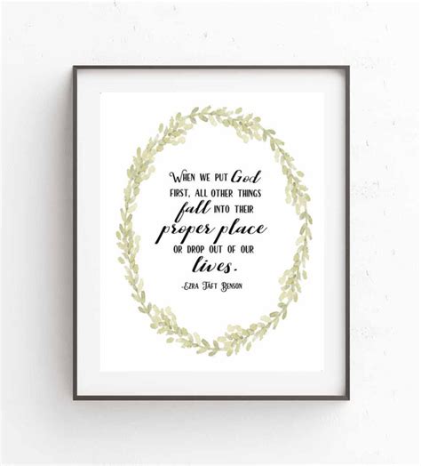 When We Put God First Instant Download Quote By Ezra Taft Etsy