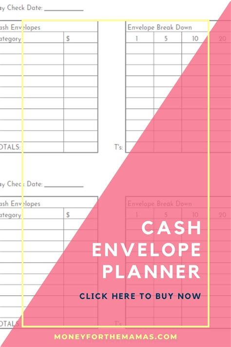 Cash Envelope Planner Printable Cash Envelopes Money Savvy