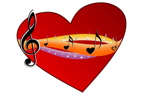 Free Music Hearts Stock Photo