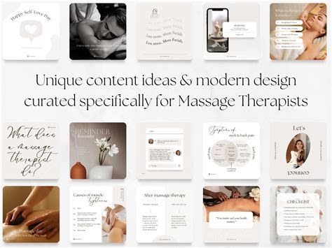 60 Massage Therapist Social Media Posts Templates Spa Rmt Etsy