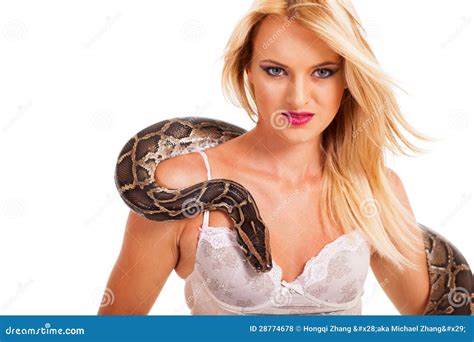 Woman Python Stock Photo Image Of Python Girl Perfect