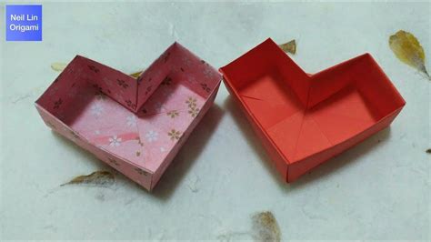 Easy Origami Heart Box Tutorial 簡單摺紙愛心盒子教學 Romi Origami Easy Easy