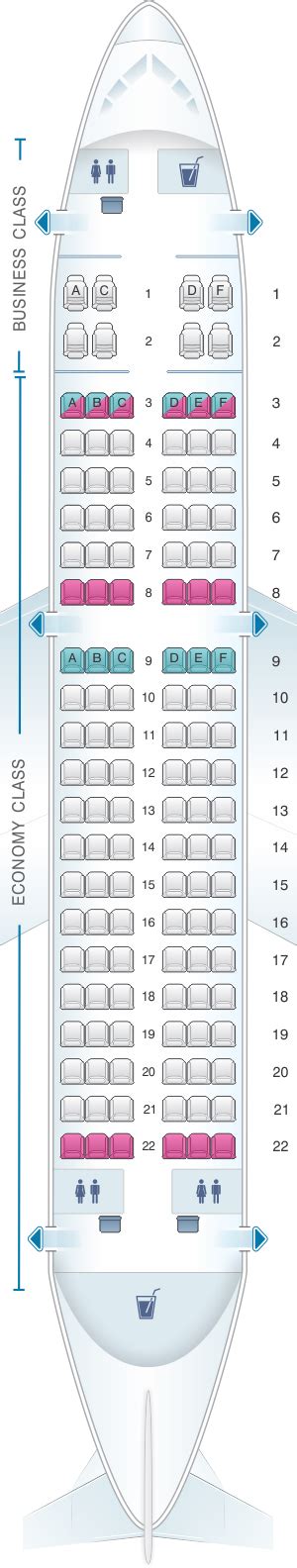 Seat Map Air Serbia Airbus A319