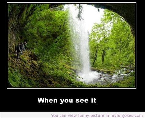 When You See It Waterfall Humor Pictures