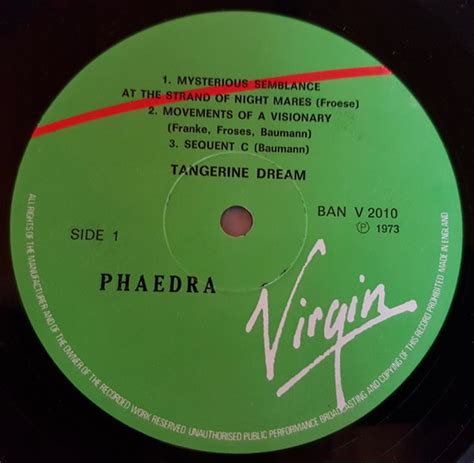 Tangerine Dream Phaedra Vinyl Discogs