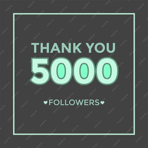 Premium Vector Thank You 5000 Followers Congratulation Template