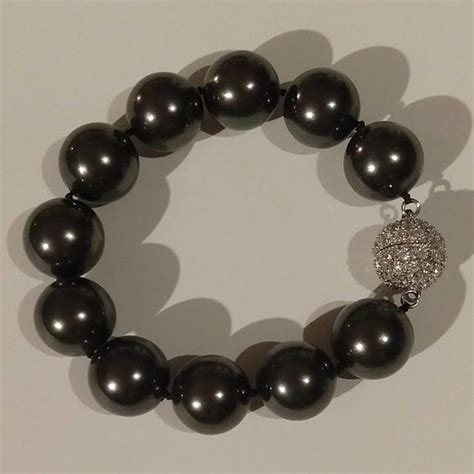 Lucoral Co Jewelry Black Shell Pearl Bracelet Poshmark