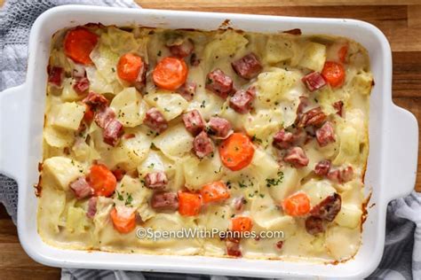 Directions in a large saucepan, cook onion in butter over medium heat until tender; Corned Beef Casserole with Cabbage | YouTube Cooking Channel