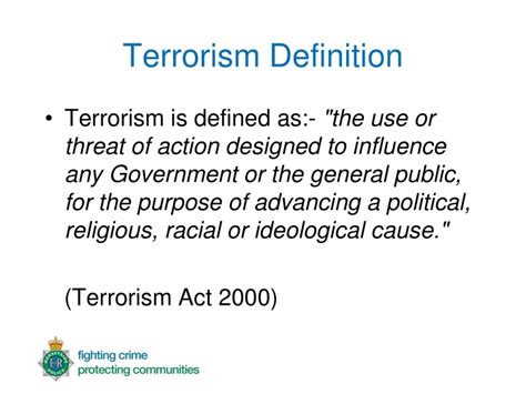 Ppt Terrorism Definition Powerpoint Presentation Free Download Id